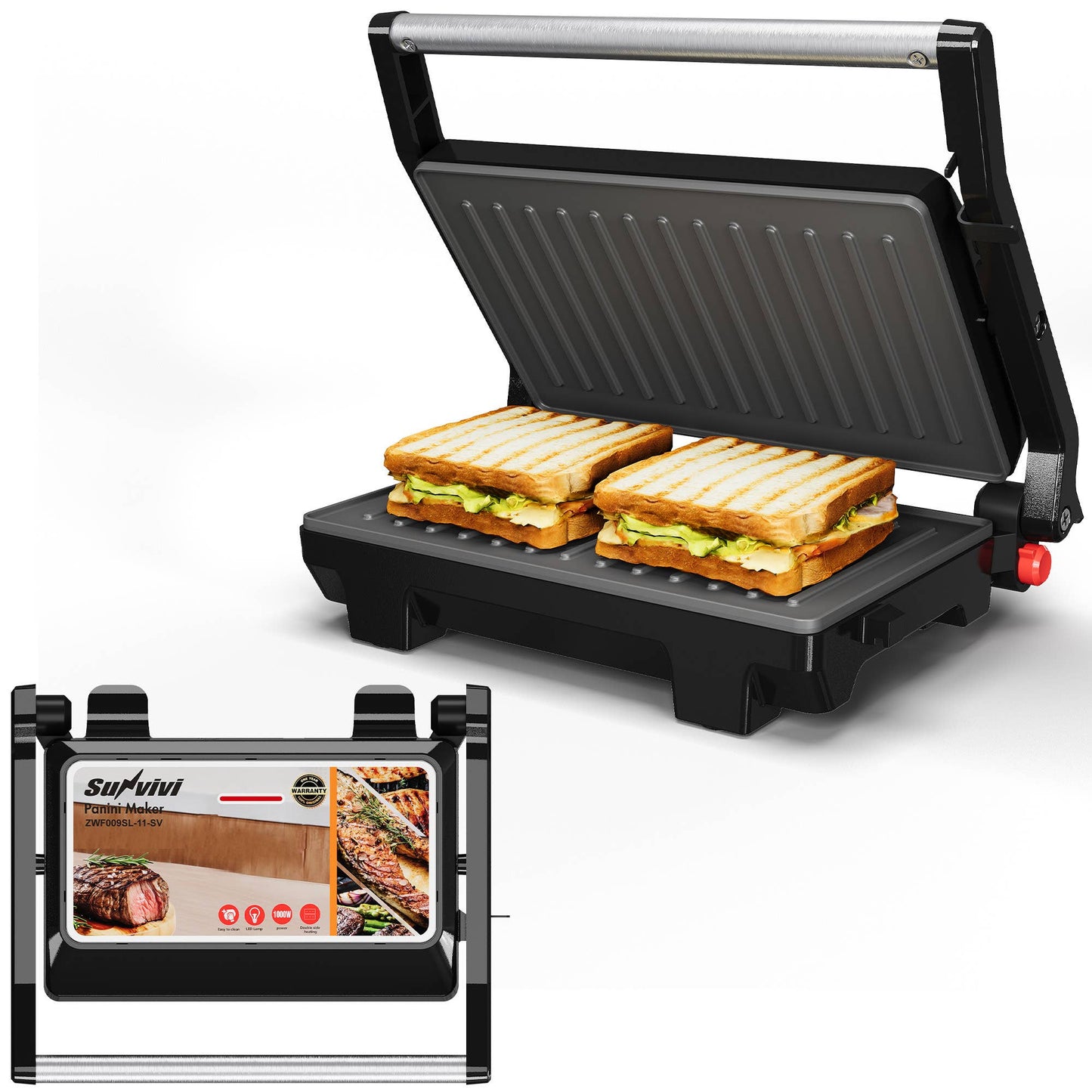 Panini Press Sandwich Maker: Electric Panini Press Grill