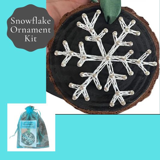 Snowflake String Art Ornament Kit: DIY Christmas Craft