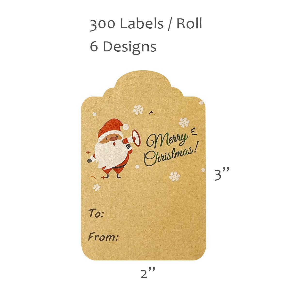 Wrapables Christmas Holiday Gift Tag Stickers and Labels
