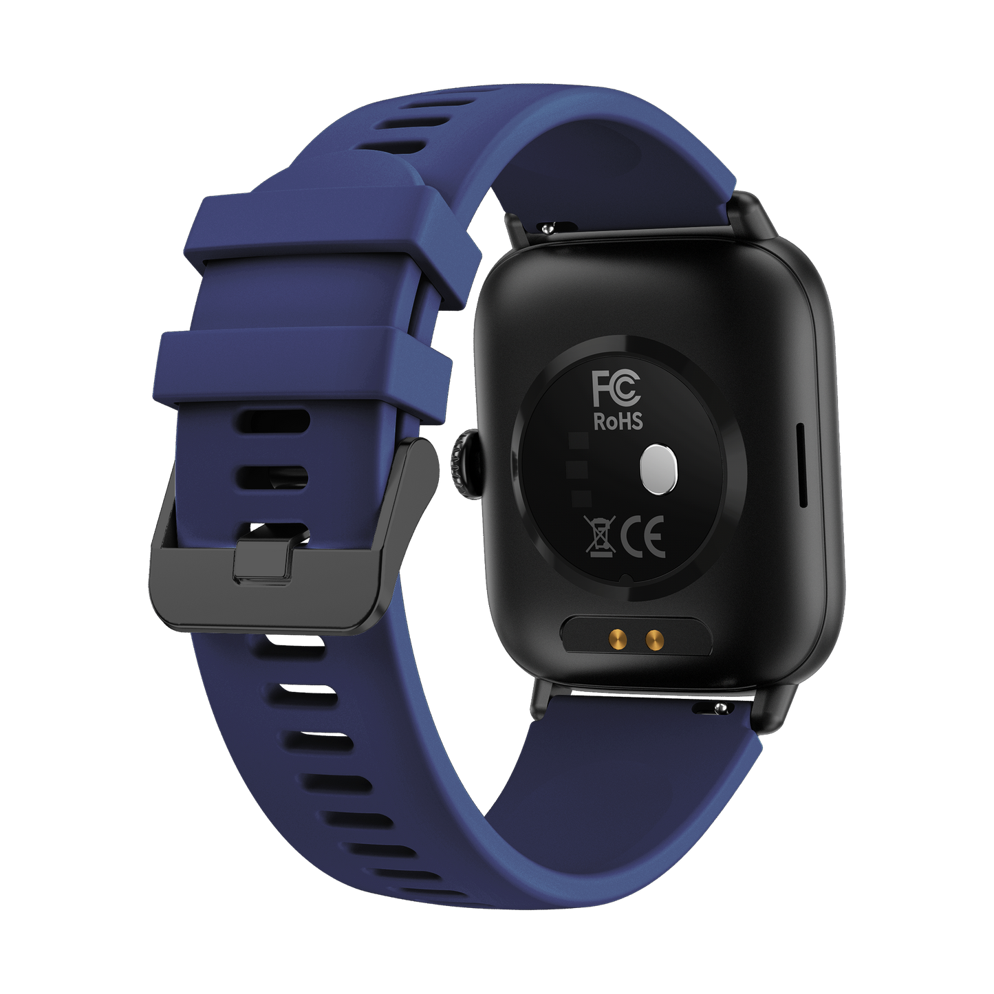 Smart Rectangle blue silicon watch works w/Android & Apple