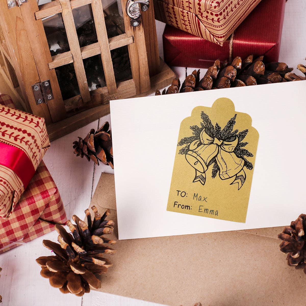Wrapables Christmas Holiday Gift Tag Stickers and Labels