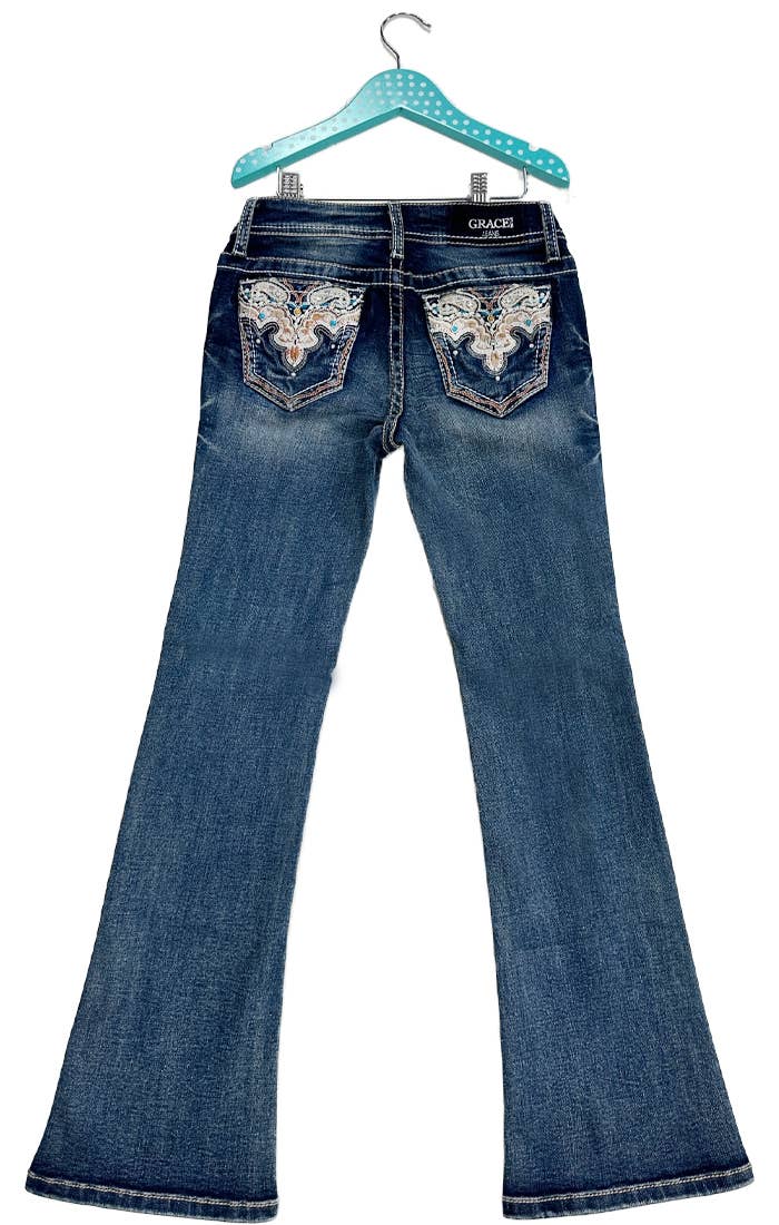 Western Embroidery Girl Boot Cut | GB-51851