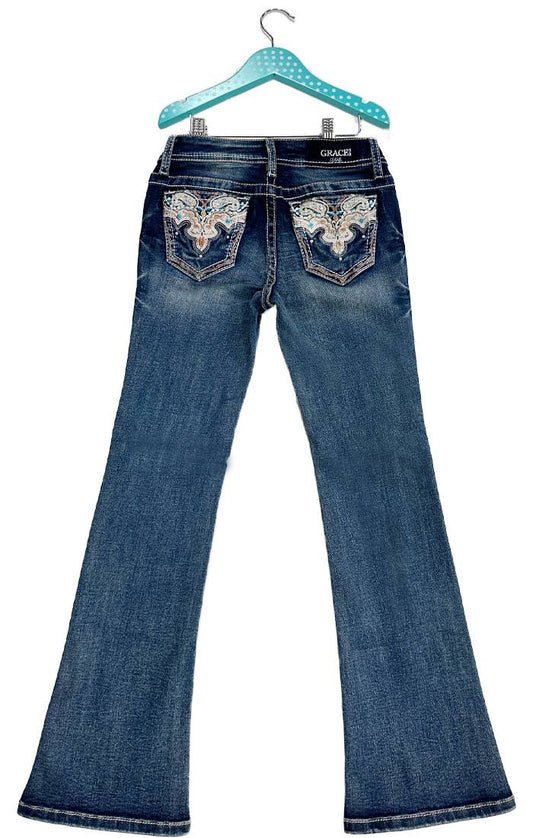 Western Embroidery Girl Boot Cut | GB-51851