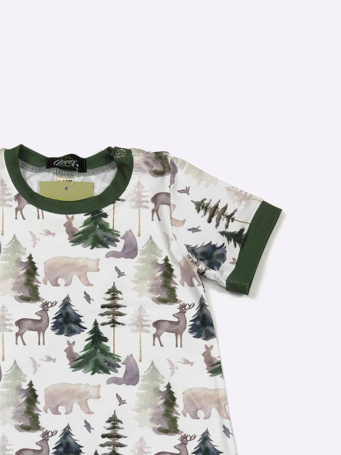 Emerald Woodland Boy Romper SS