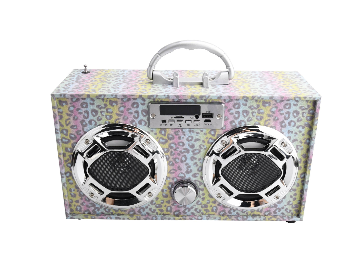 Glitter Leopard Wireless Boombox with FM Radio