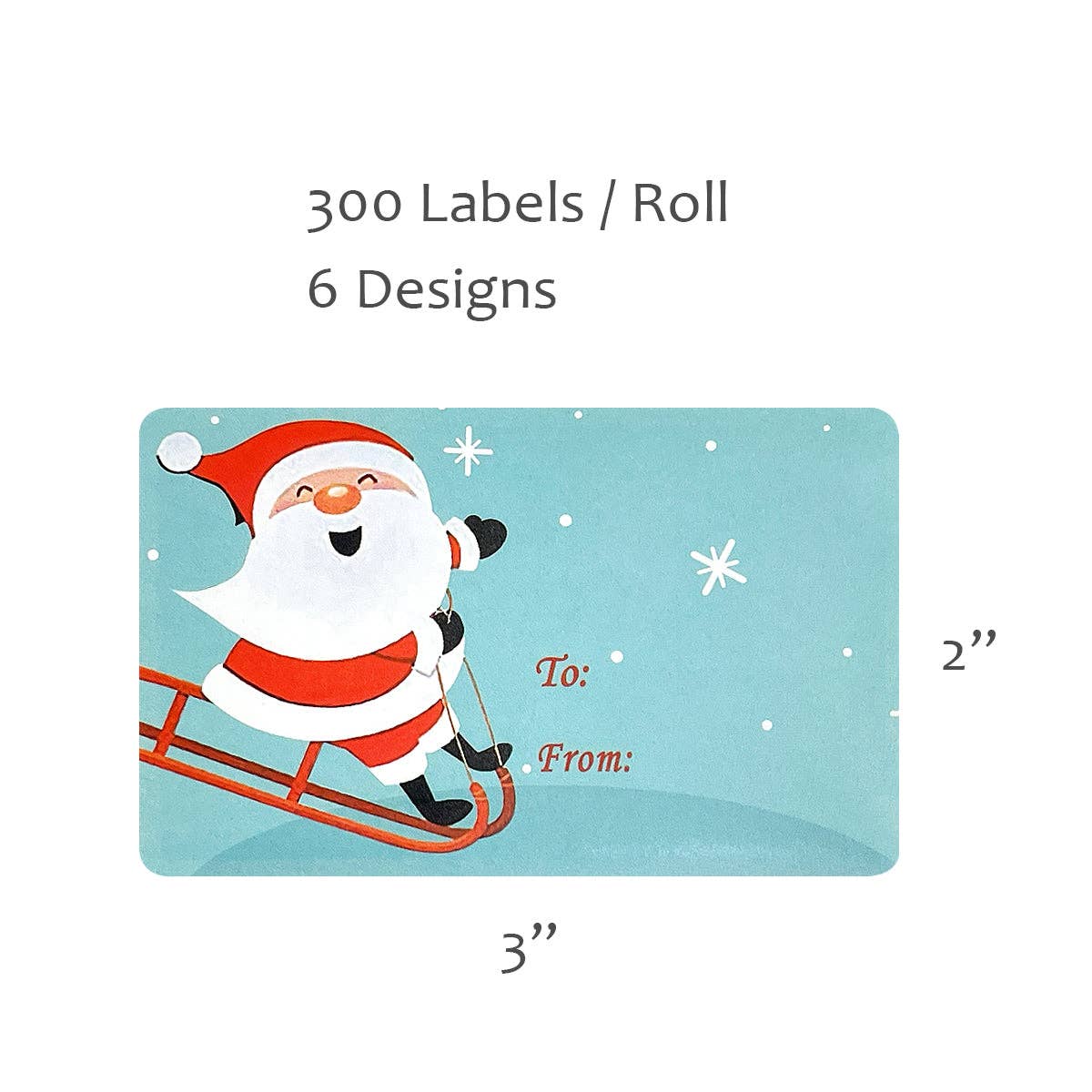Wrapables Christmas Holiday Sticker Labels