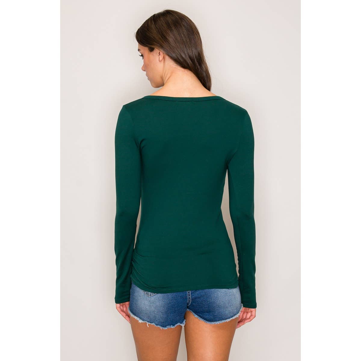 V-Neck Long Sleeve Henley