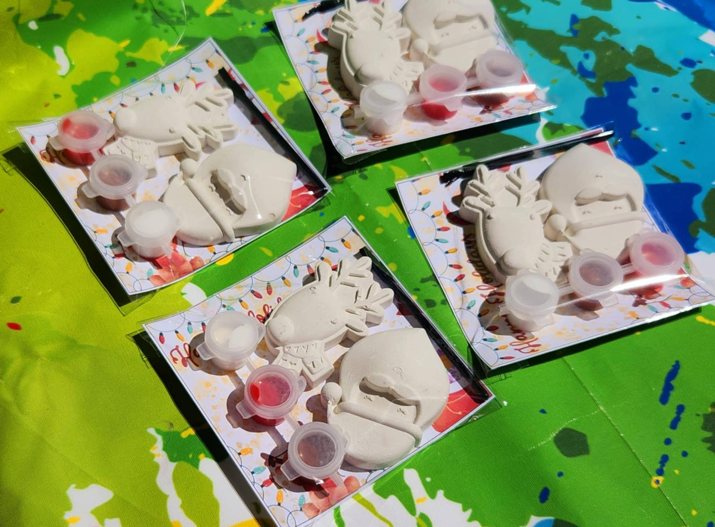 Santa & Reindeer DIY Plaster Paint Kits l Kids Craft