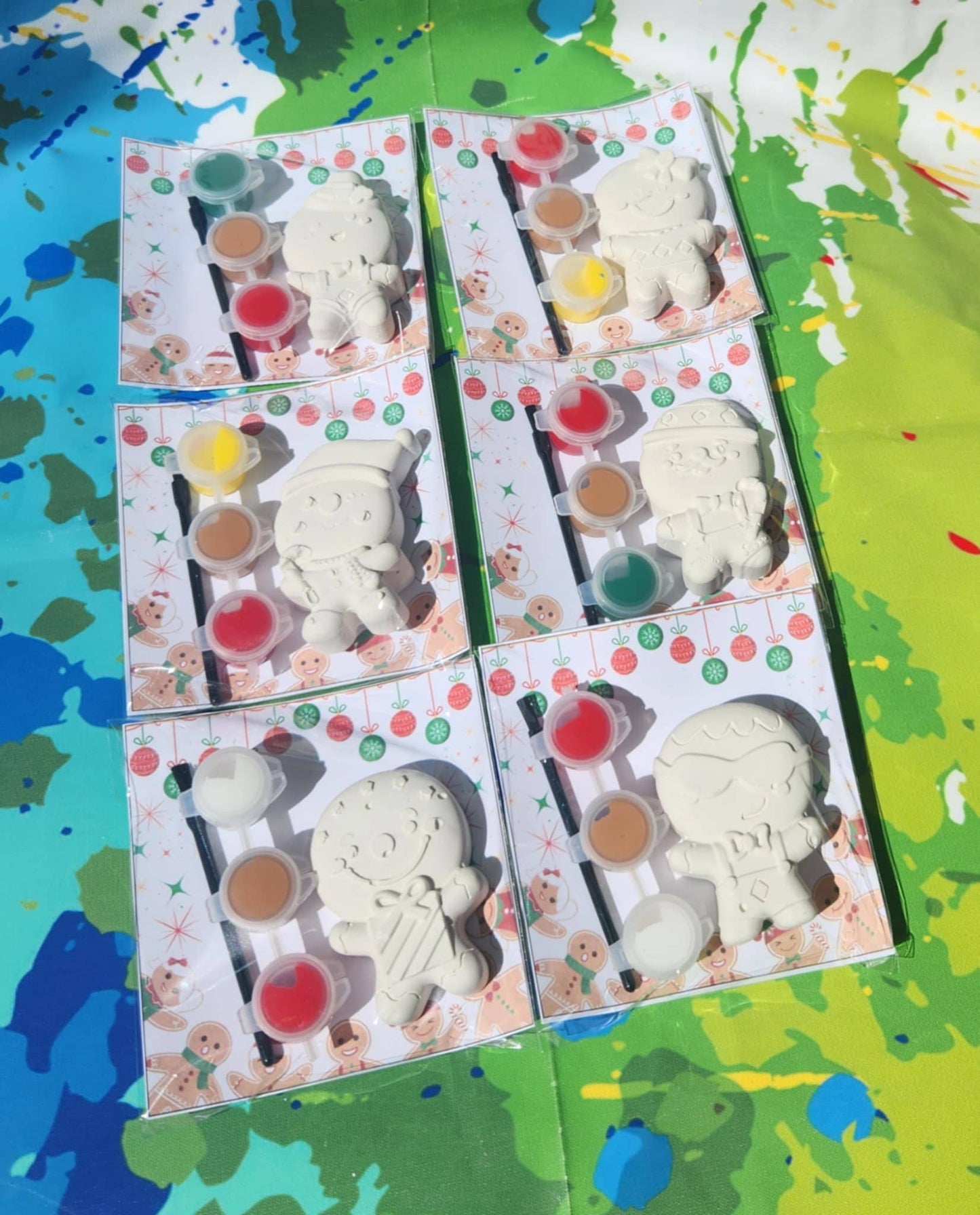 Gingerbread Mini Paint Kits - Party Favors - Christmas Party