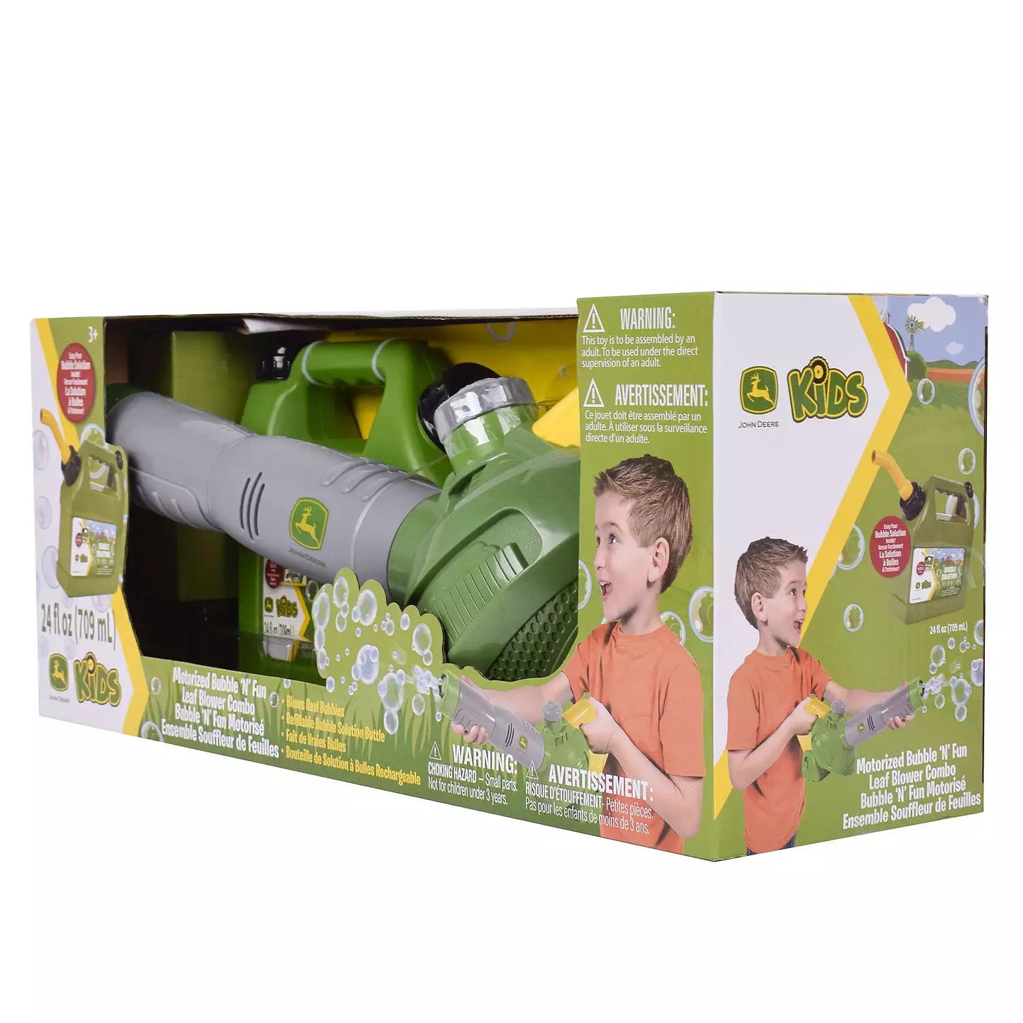 John Deere Bubble Leaf Blower Toy Playset for Kids
