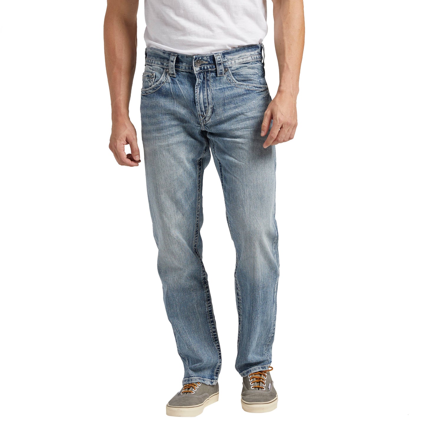 Silver Jeans Co.Men's Eddie Relaxed Fit Tapered Jeans SMC230