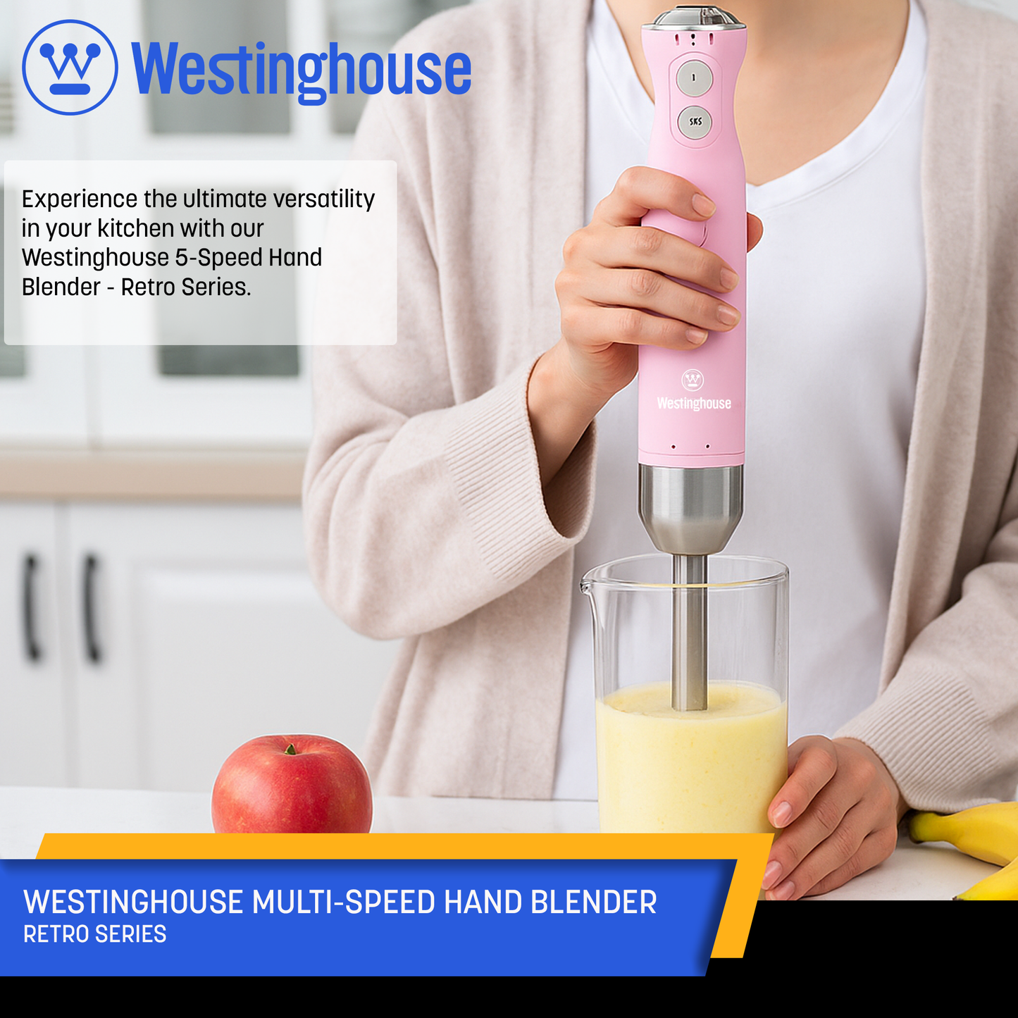 Westinghouse Multi-Speed Hand Blender - Retro Series