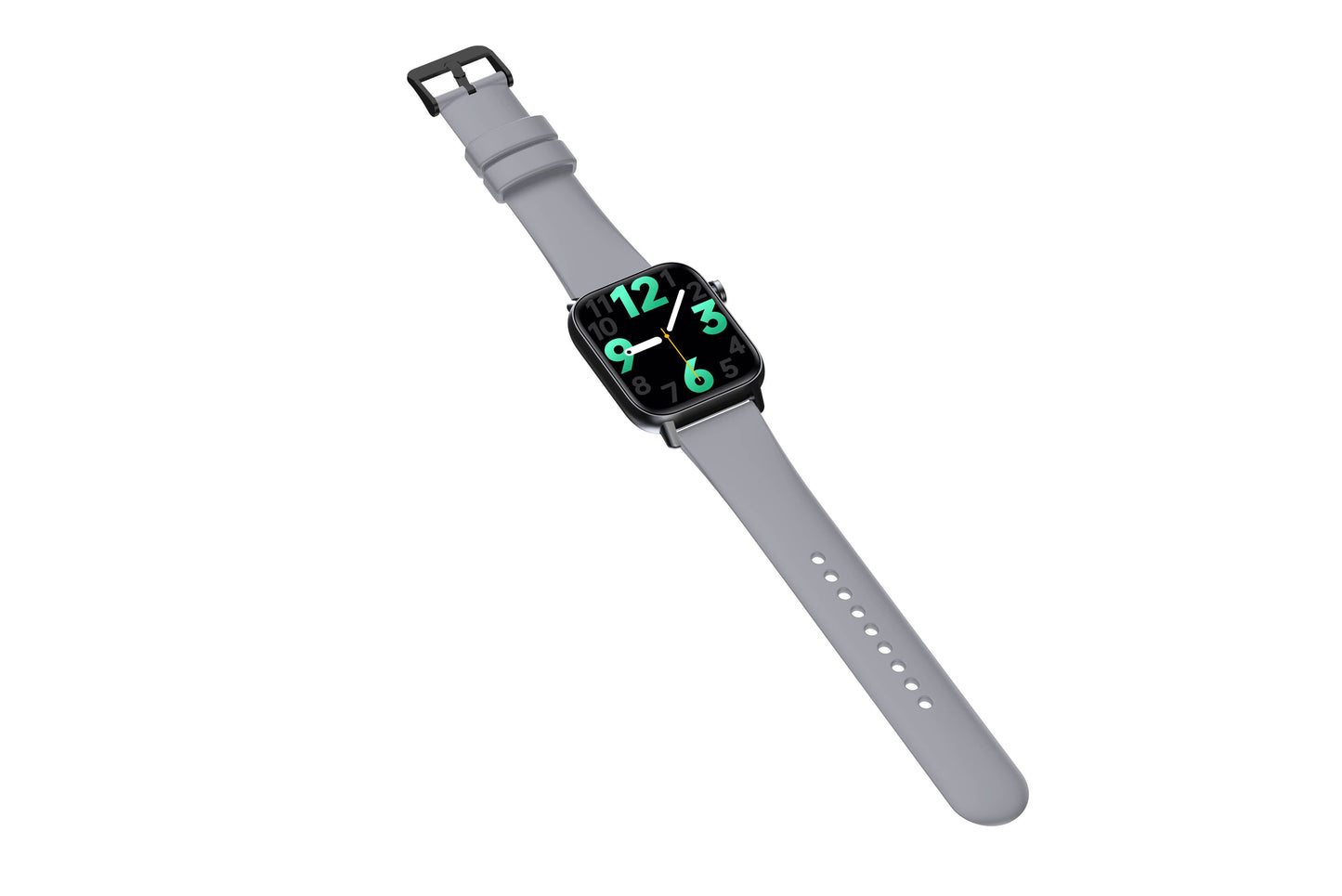 Smart Rectangle grey silicon watch works w/ Android & Apple
