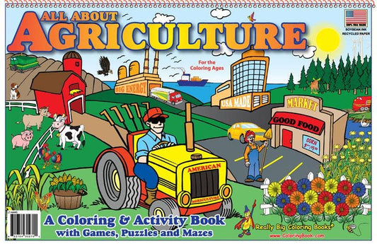 12-Pack All About Agriculture Laptop Coloring Book 17"x11"