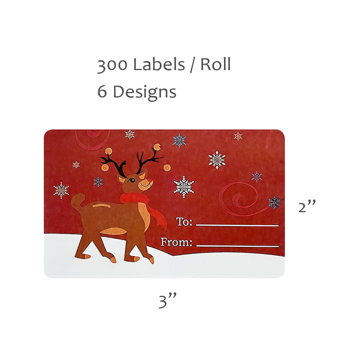 Wrapables Christmas Holiday Sticker Labels