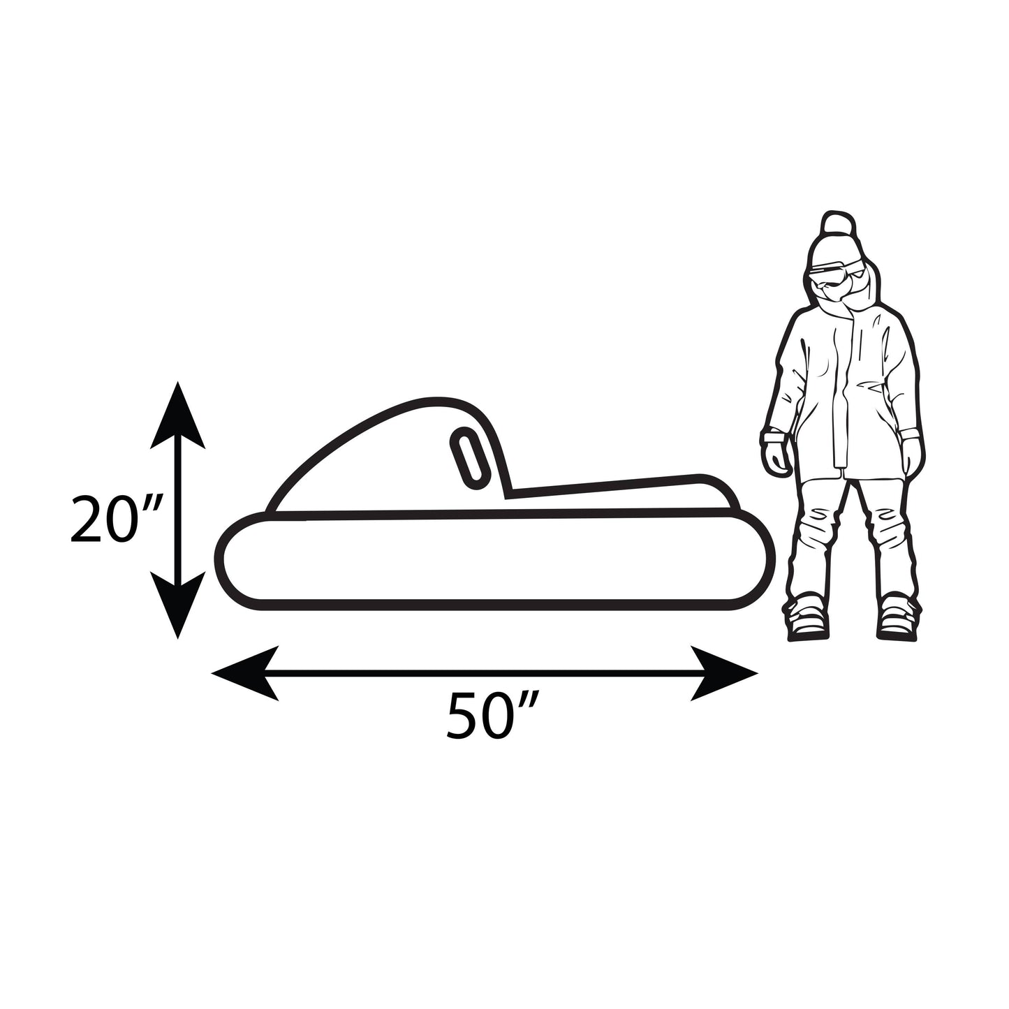 Inflatable Snowmobile Sled - FX4 Racing
