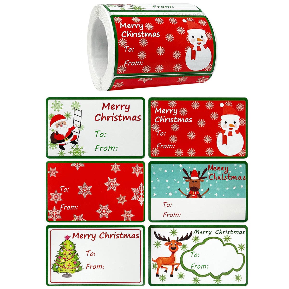 Wrapables Christmas Holiday Sticker Labels