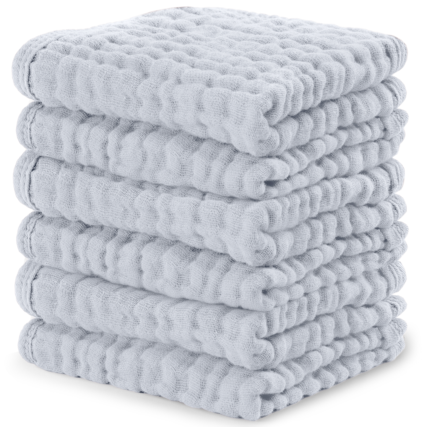 Muslin Baby Washcloths, Soft 10"x10" Cotton by Comfy Cubs