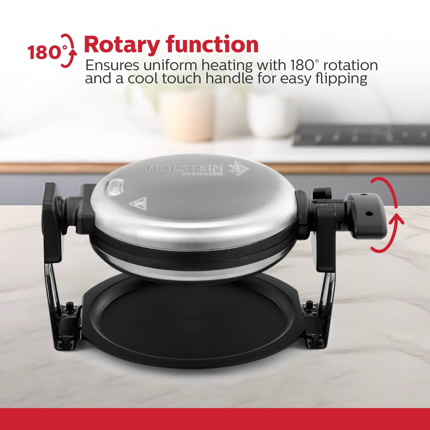7" Rotary Belgian Waffle Maker Stainless Steel - Individual