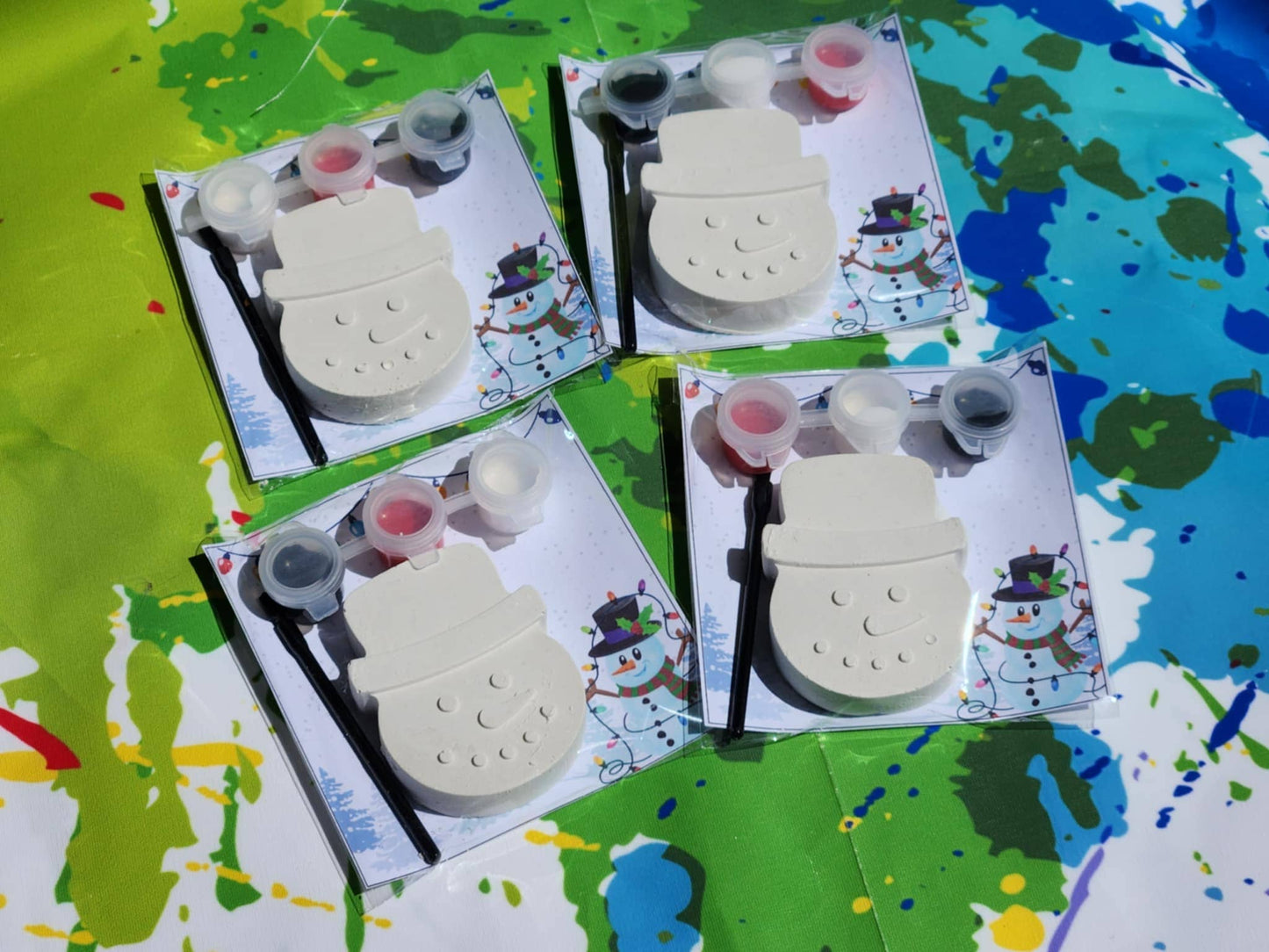 Snowman Plaster Paint Kits l Christmas Present l