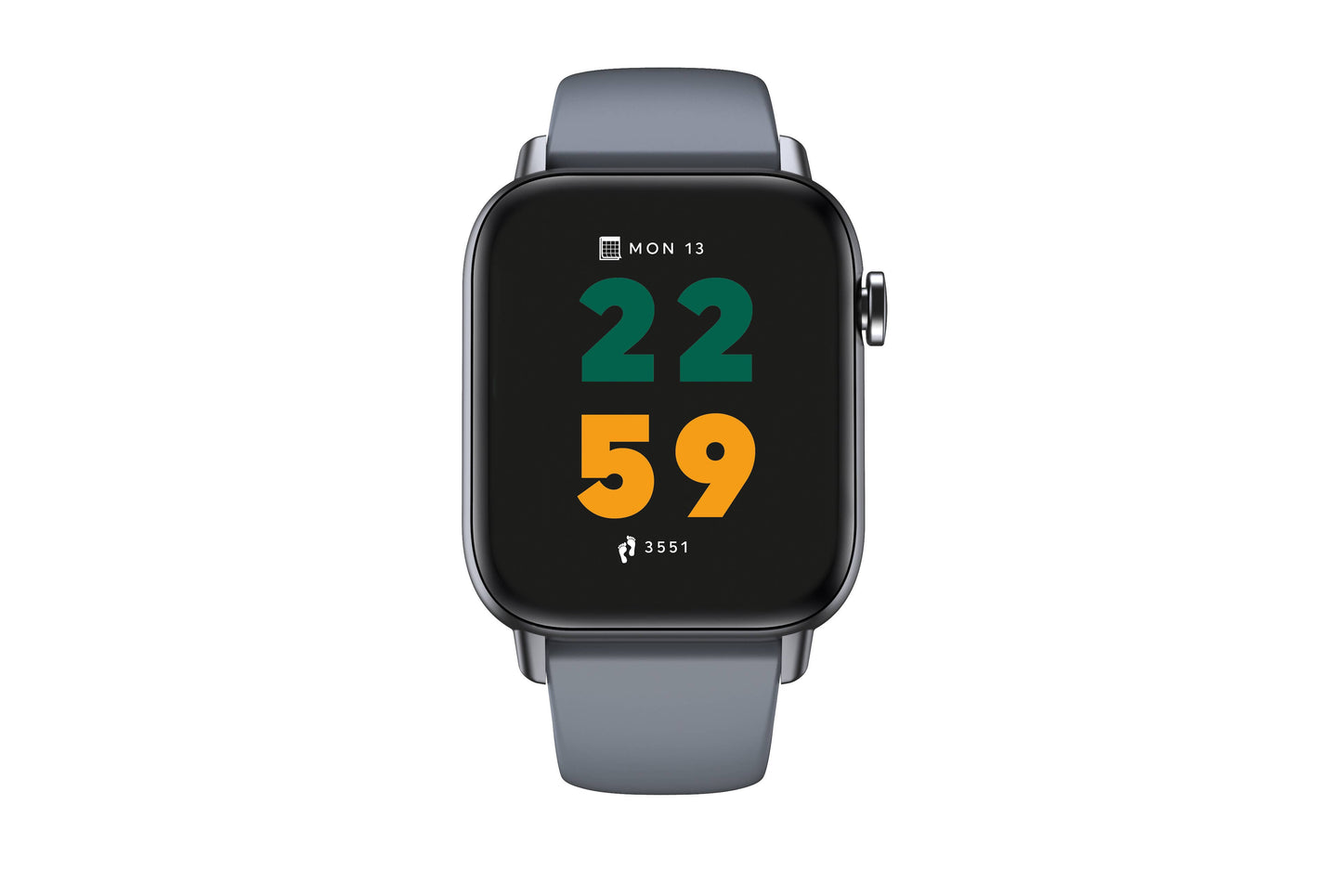 Smart Rectangle grey silicon watch works w/ Android & Apple