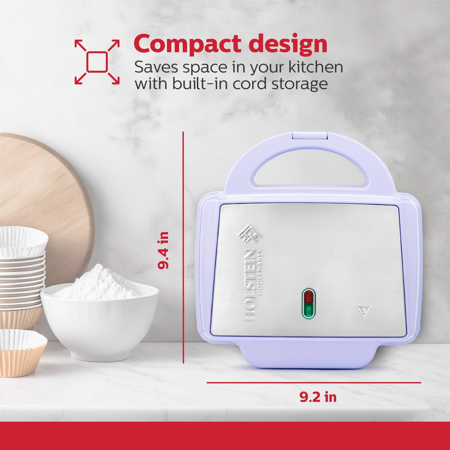 Holstein Housewares Cupcake Maker 6 Full Size Muffins