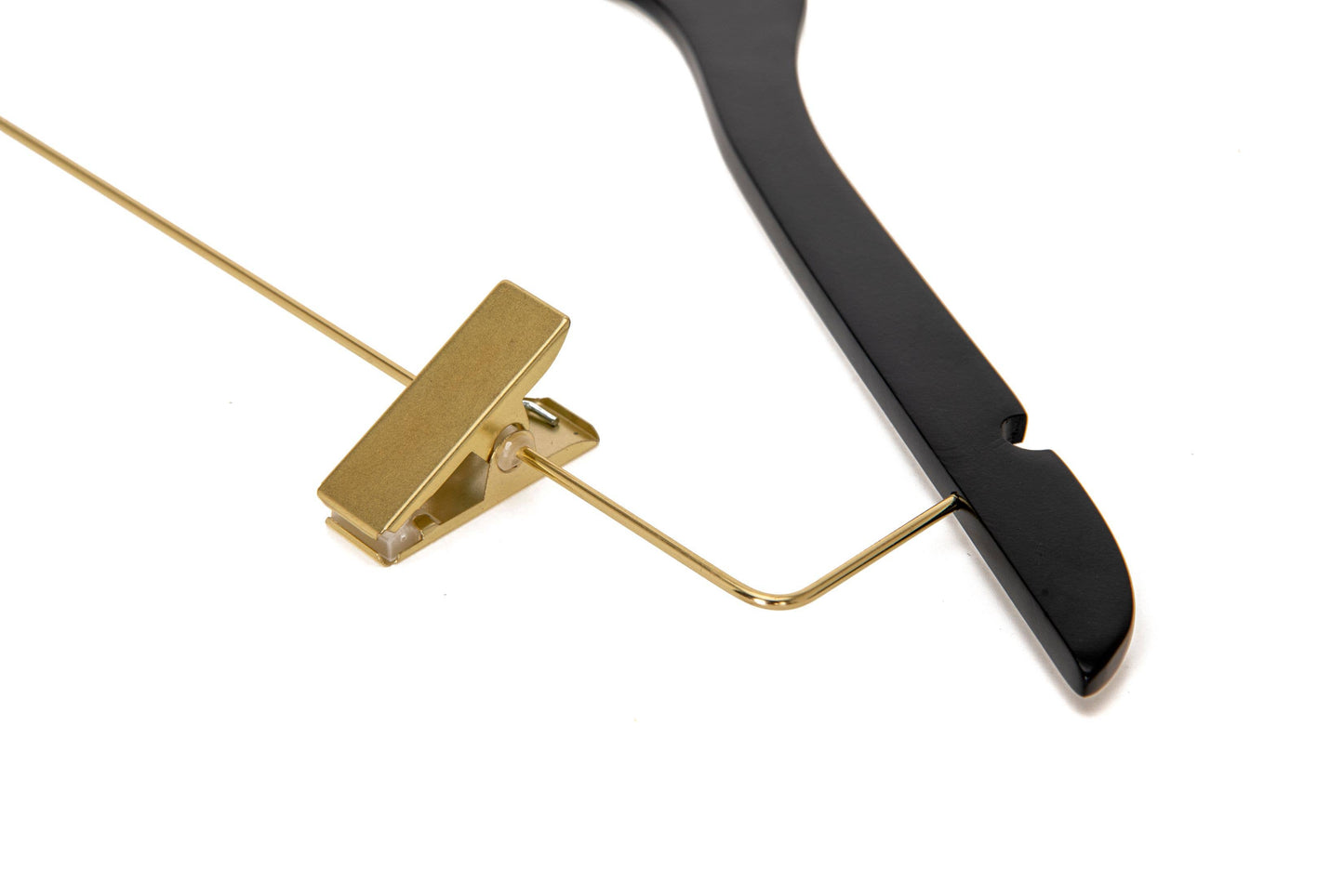WS73 Ultra Slim Skirt Pant Hangers + Clips Black/gold - 100