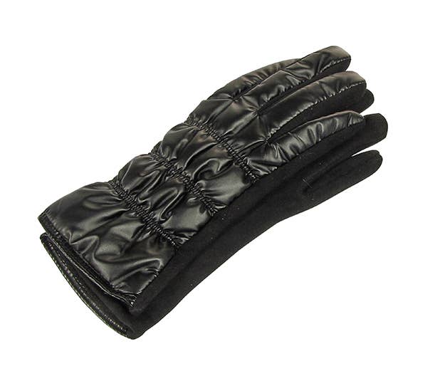 Puffer Fleece Lined Gloves, 5 Assorted