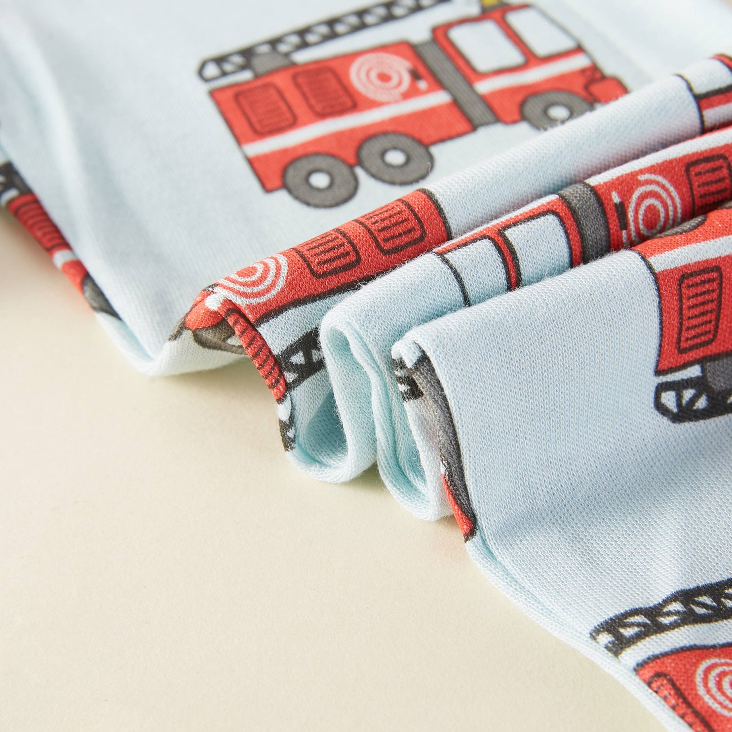 95% Viscose from Bamboo Fire Engine Bamboo Kids Pajama Set