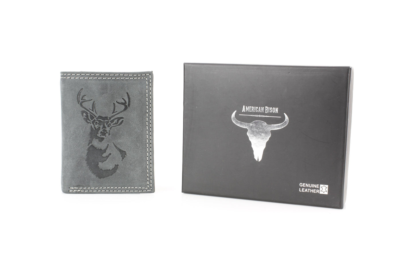 Men’s Tri-Fold Wallet with Deer Emboss ABMWVT 05