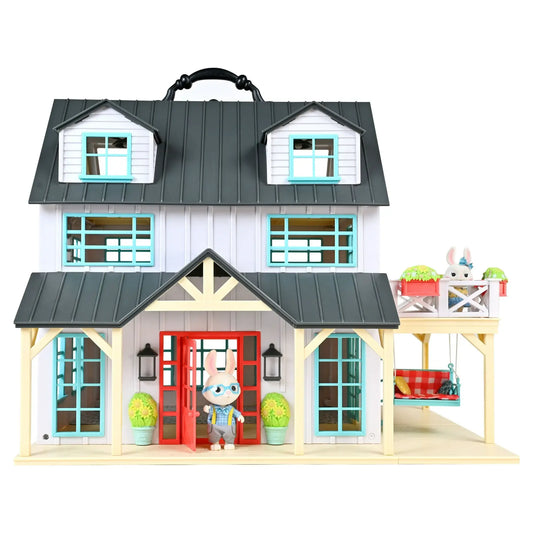 Honey Bee Acres Buzzby Farmhouse 51 Piece Dollhouse