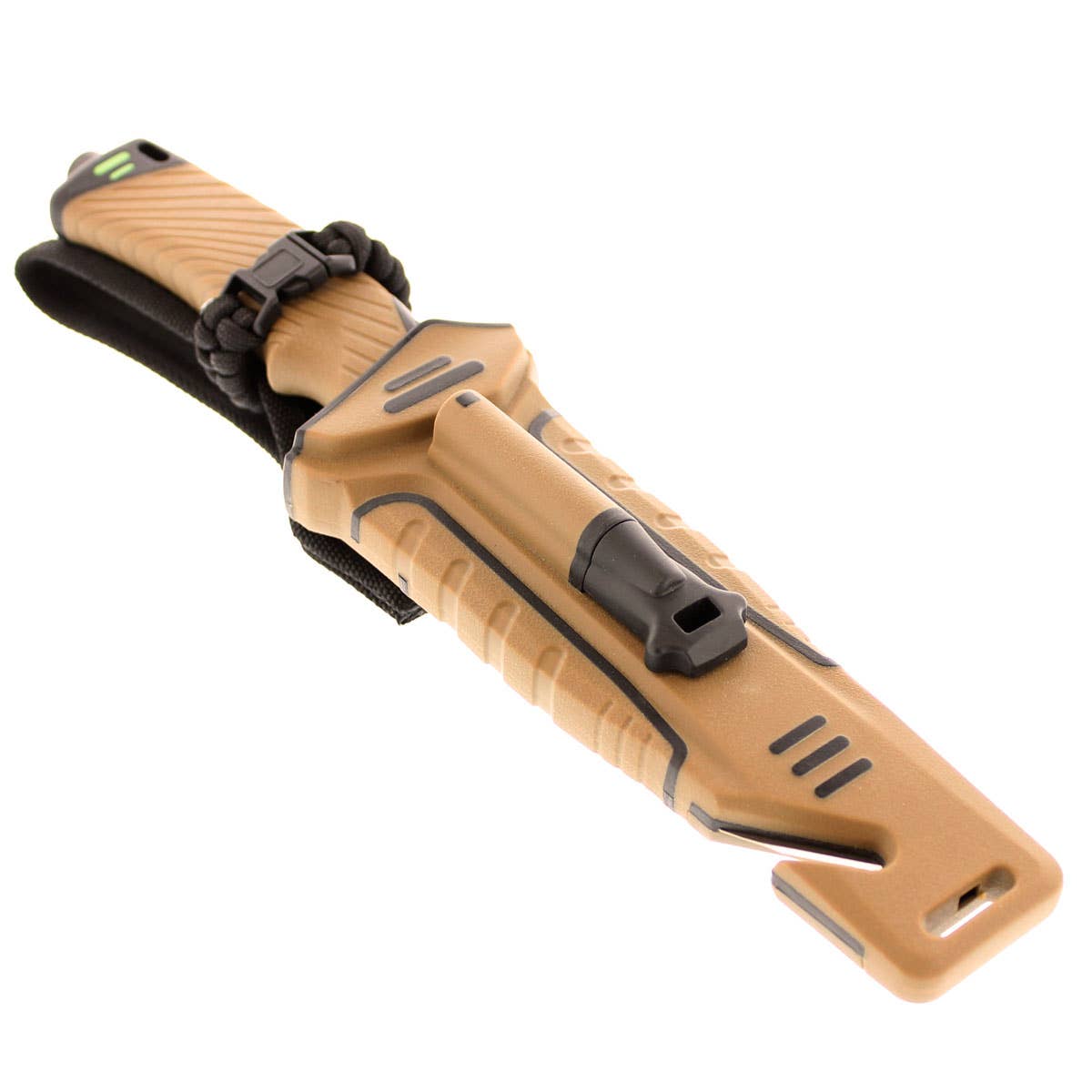 Camping & Hunting Survival Knife w/ Firestarter & Sharpener