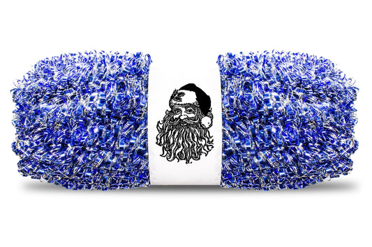100' Blue and Silver Metallic Tinsel Garland