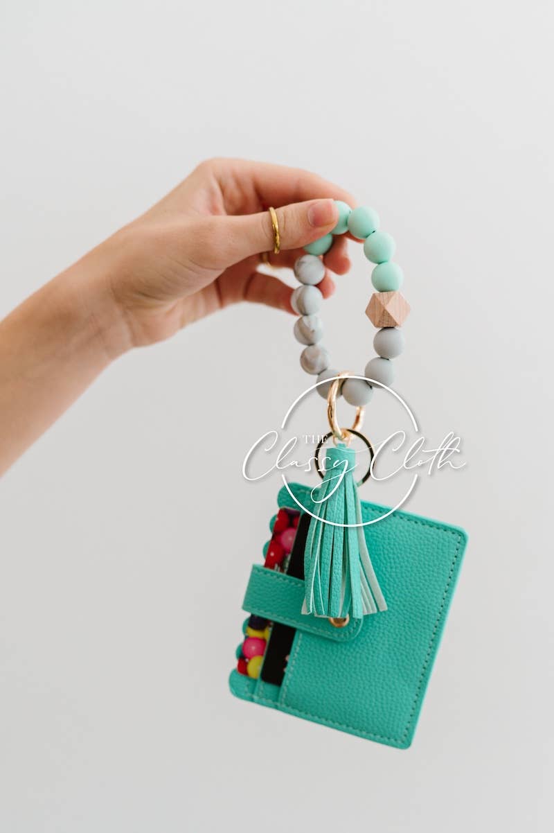 Wristlet Keychain Wallet - Mint RTS