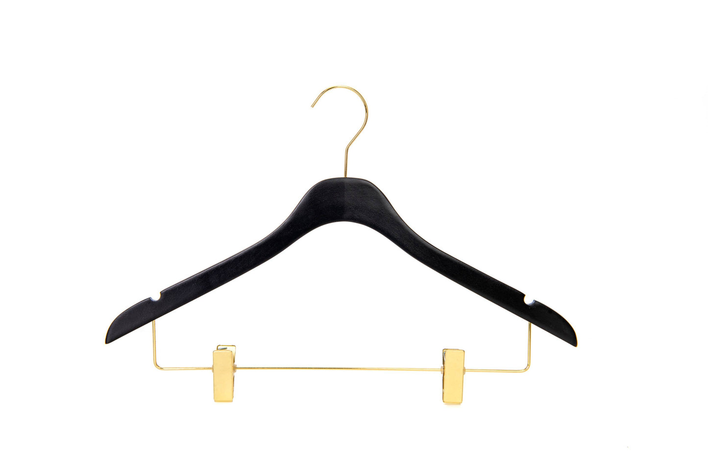 WS73 Ultra Slim Skirt Pant Hangers + Clips Black/gold - 100
