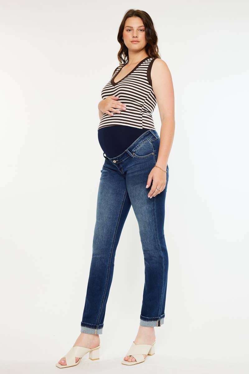 OPEN PACK MATERNITY FULL BAND STRAIGHT-KC4504D