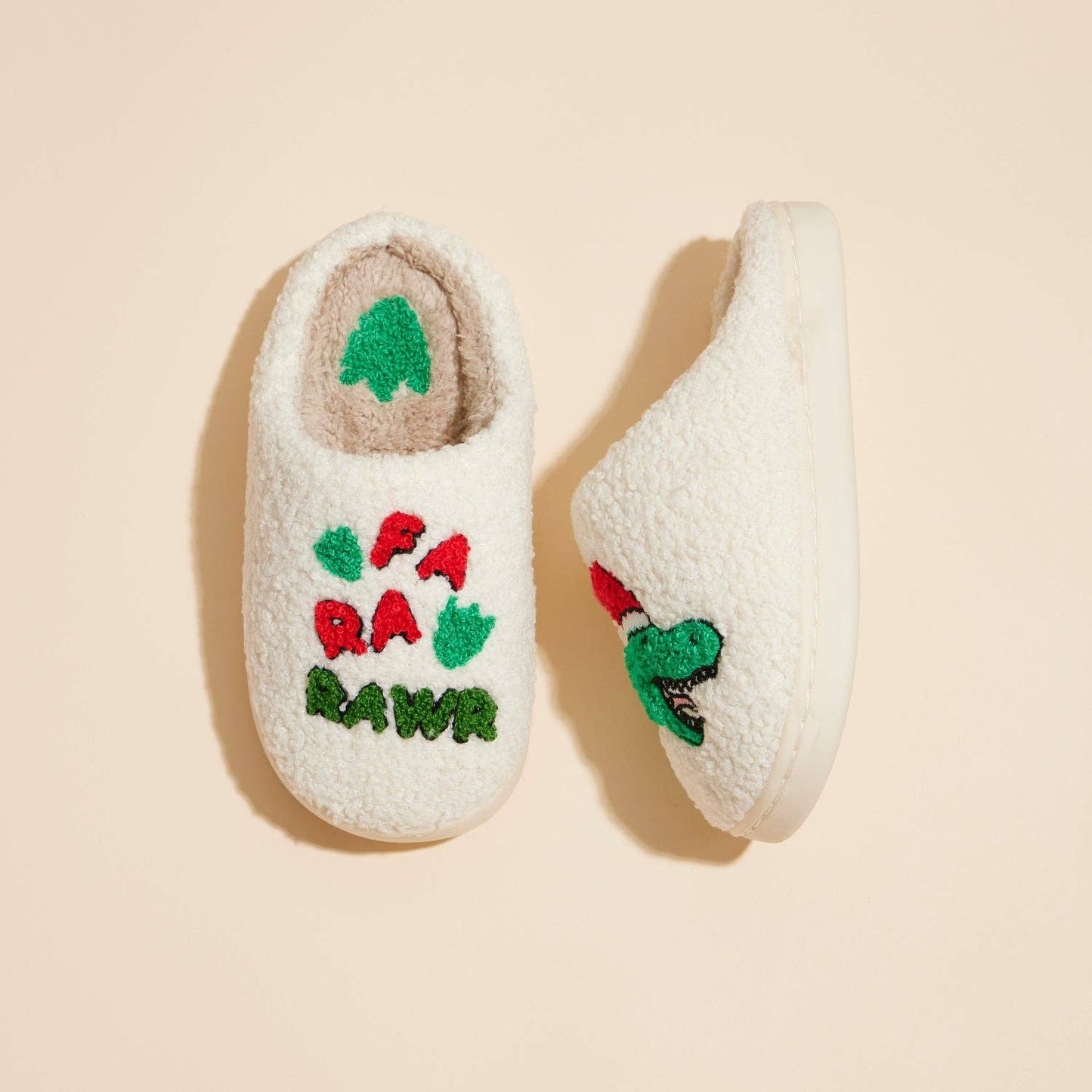 Kids' Dinosaur Home Slippers – Fa Ra Raw Design for Christmas Gift