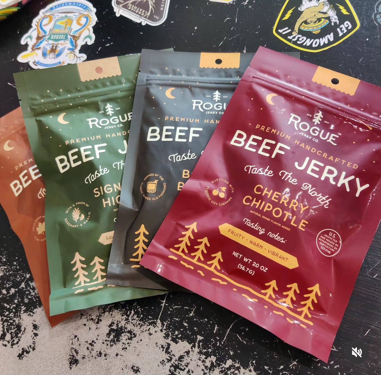 FREE Counter Display Package: 16 of Each Beef Jerky Flavor!