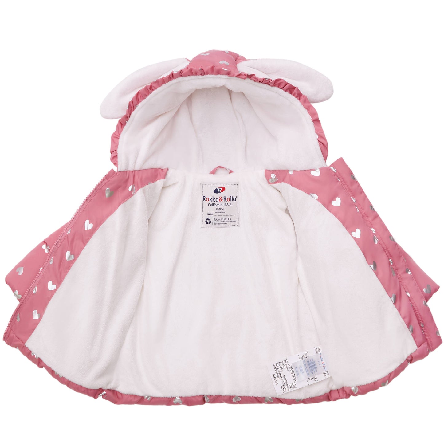 Baby Toddler Girls' Fleece Lined Puffer Coat