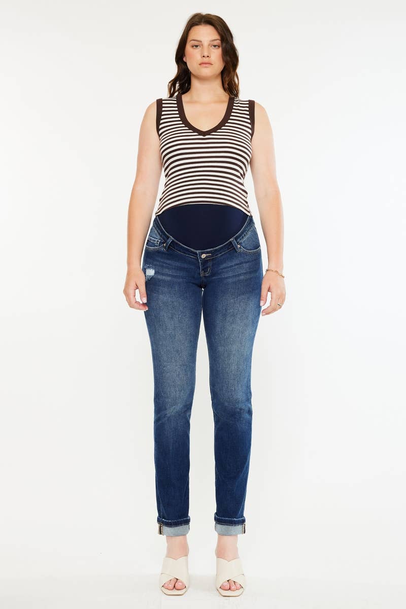 OPEN PACK MATERNITY FULL BAND STRAIGHT-KC4504D