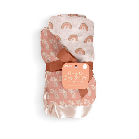 Reversible Baby Blanket Be Kind Rainbows