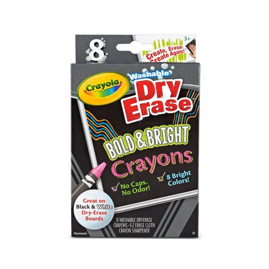 Dry Erase Crayola Crayons Bold and Bright 8 Count
