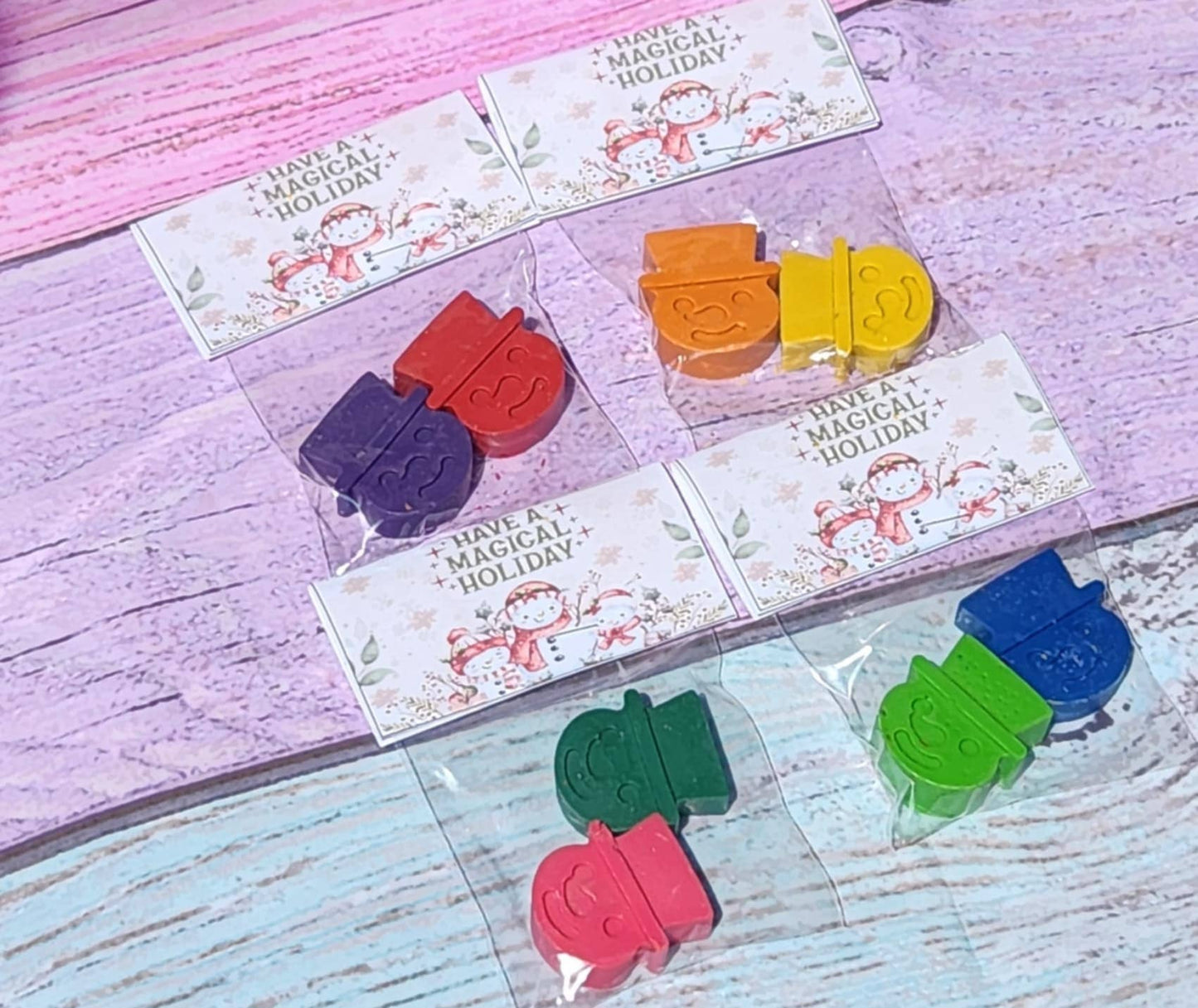Snowman Crayons – Winter Party Favors for Kids – Christmas