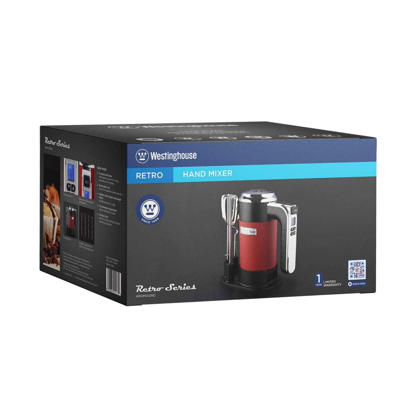 Westinghouse 5-Speed Hand Mixer with Base - Retro Series