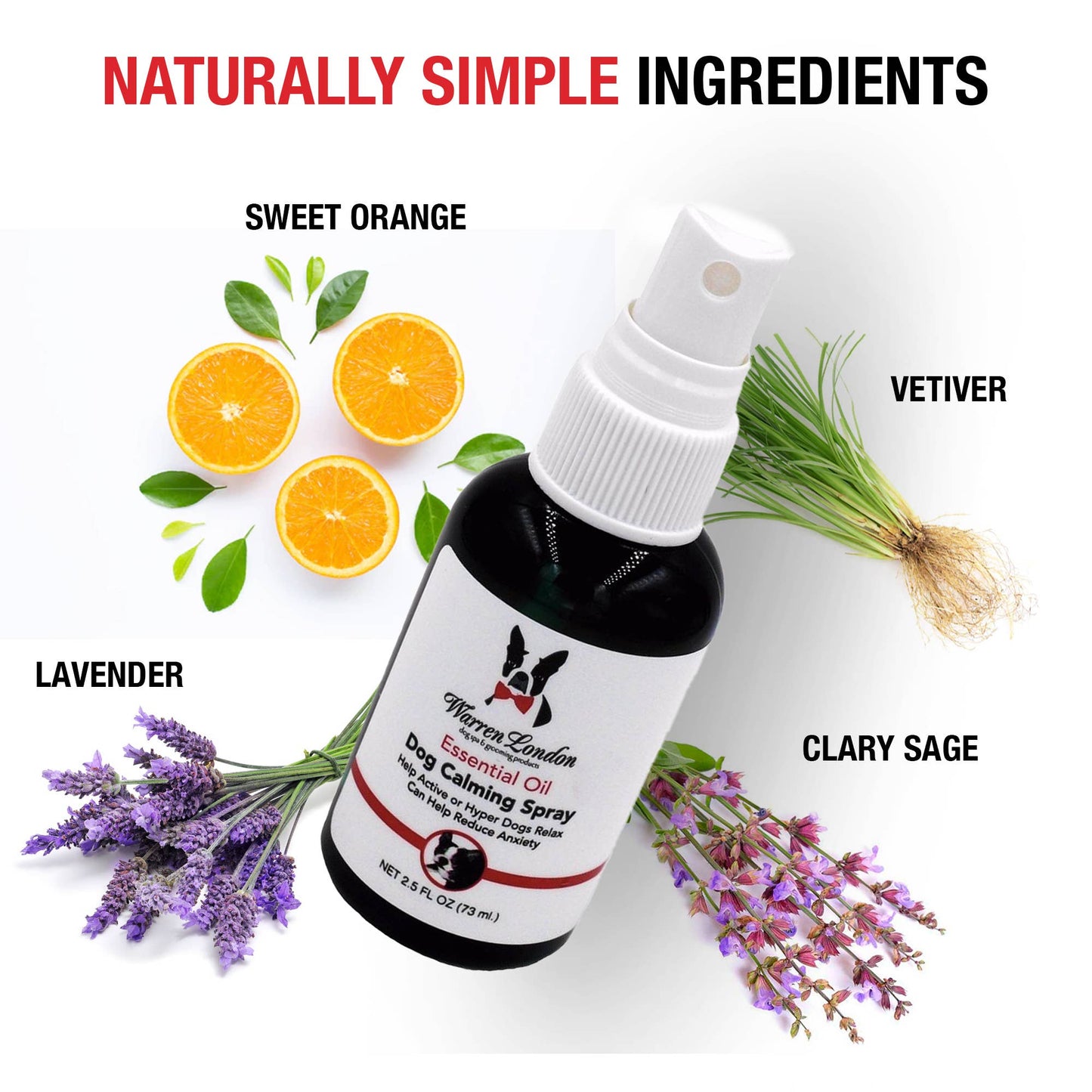 Essential Oil Dog Calming Spray - 2.5 oz