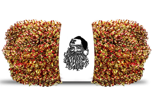 100' Red and Gold Metallic Tinsel Garland