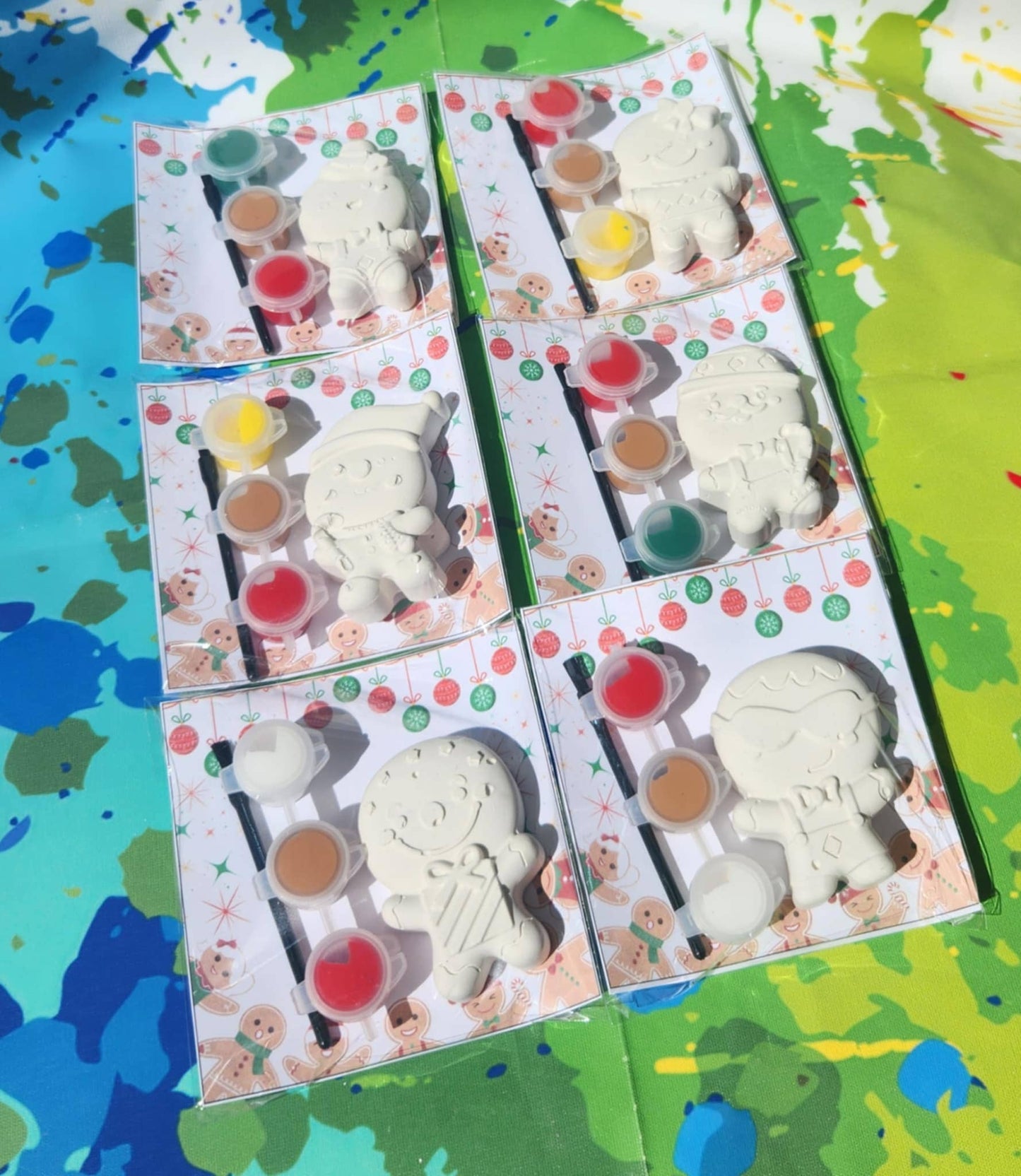 Gingerbread Mini Paint Kits - Party Favors - Christmas Party