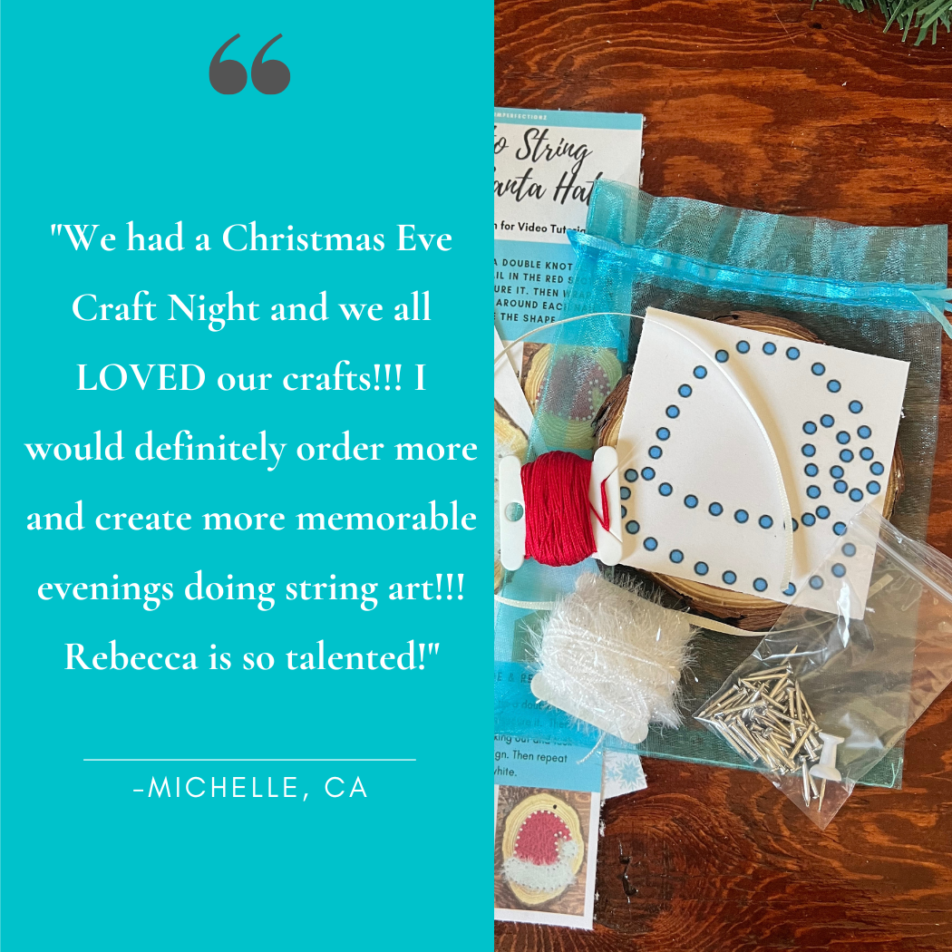 Santa Hat String Art Ornament Kit: DIY Christmas Craft