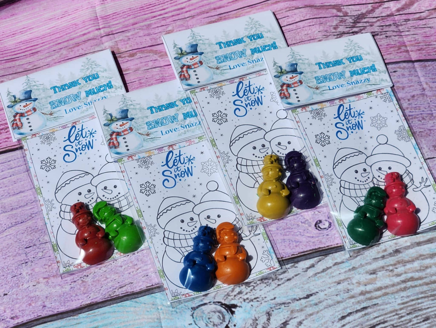 Snowman Coloring Kit – Snowman Crayons – Christmas Party