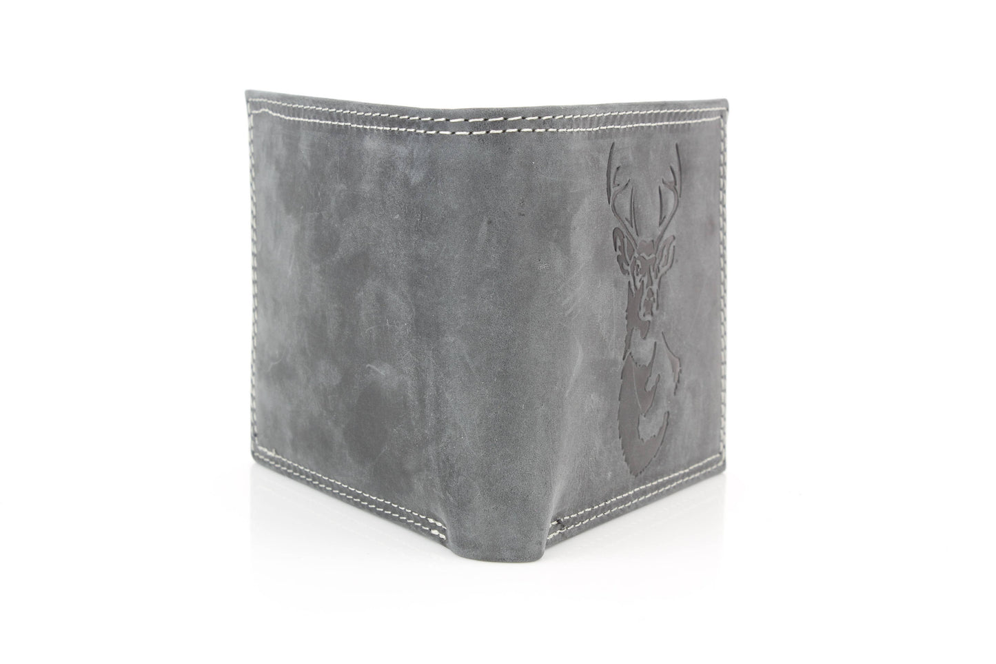 Men’s Bi-Fold Wallet with Deer Antler Emboss ABMWVT 03